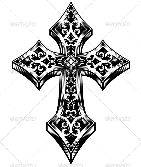 Ornate Celtic Cross Vector | GraphicRiver